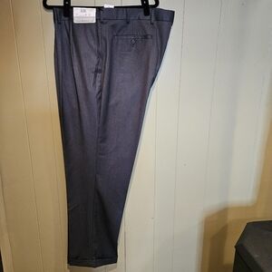 Louis Raphael Tailored Slacks, Men, Size 46 x 32, Blue/Gray, Waist Extenders